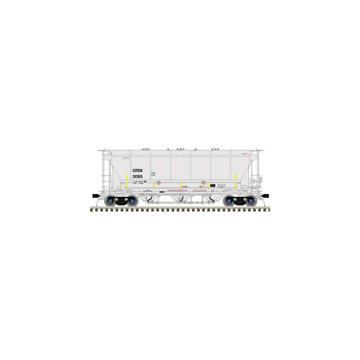 Trinity 3230 Pressure Differential PD Covered Hopper - Ready to Run Master Plu -- Chicago Freight Car CRDX 3089 (gray, black)