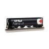 Canadian Cylindrical 4-Bay Grain Hopper, Flashing FRED - Ready to Run -- Canadian Pacific 384553 (black, white, red, Multimark L