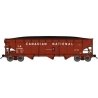 70-Ton Offset-Side 3-Bay Hopper w/Load - Ready to Run -- Canadian National 324497 (Boxcar Red, 12′ Billboard Lettering)