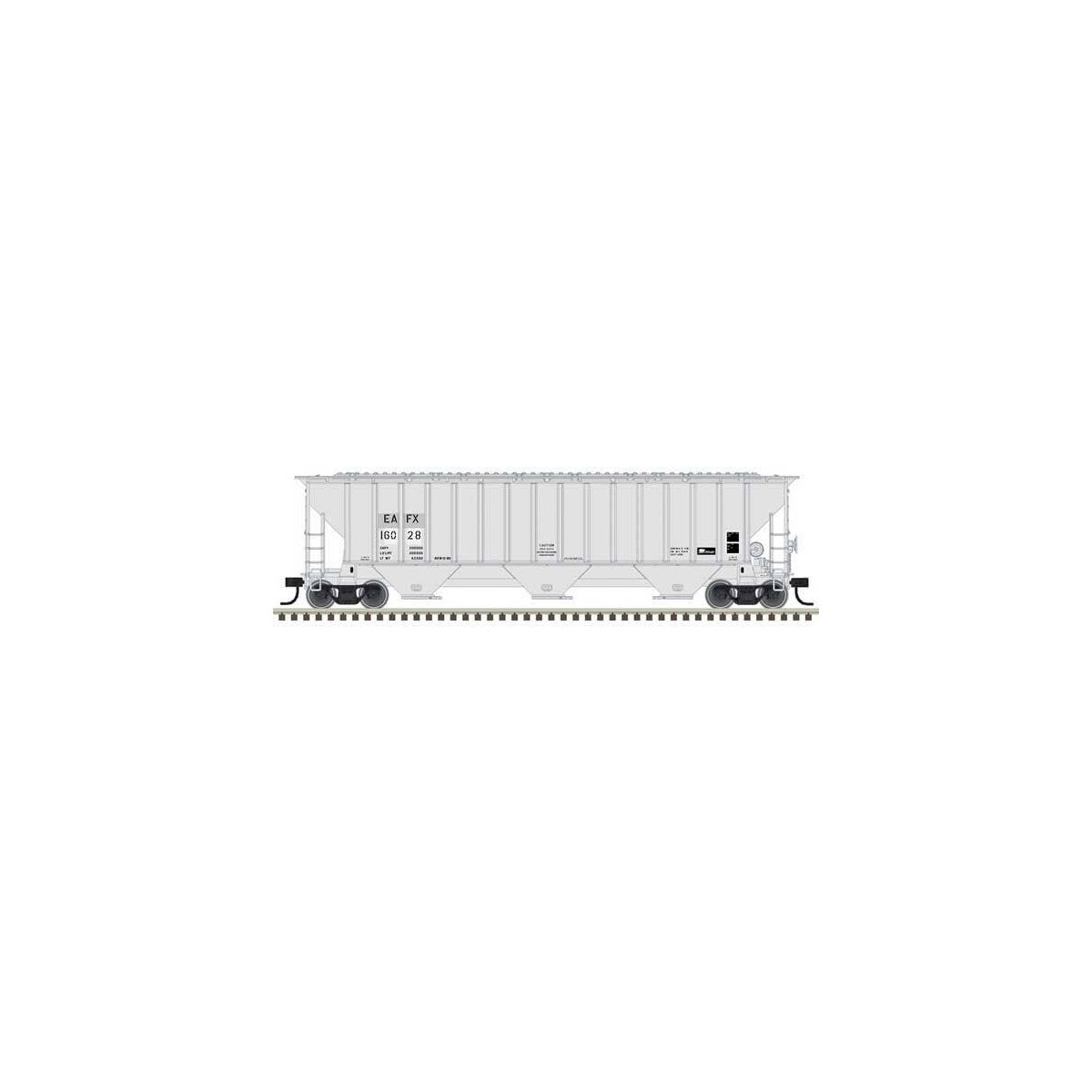 Thrall 4750 Covered Hopper - Ready to Run -- Rail Logistics EAFX 16034 (gray, black)