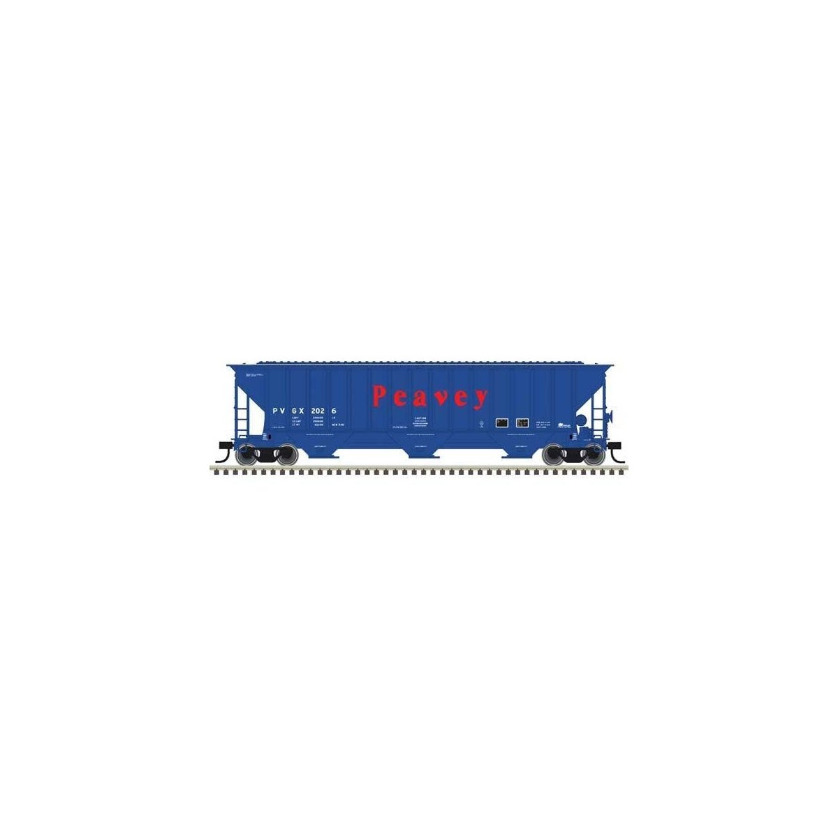 Thrall 4750 Covered Hopper - Ready to Run -- Peavey 2062 (blue, red)