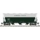 ACF 3560 Center-Flow Covered Hopper - Ready to Run -- Georgia Pacific 1000 (dark green, Gray)