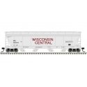 ACF 5250 Centerflow Covered Hopper - Ready to Run - Master(R) Plus -- Wisconsin Central 83054 (gray, maroon), HO, Atlas Model Ra