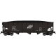 70-Ton Offset-Side 3-Bay Hopper w/Load - Ready to Run -- Chicago & North Western CGW 6074 (black,white Employee Owned Logo)
