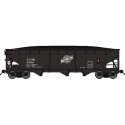 70-Ton Offset-Side 3-Bay Hopper w/Load - Ready to Run -- Chicago & North Western CGW 6074 (black,white Employee Owned Logo), N, 