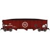 70-Ton Offset-Side 3-Bay Hopper w/Load - Ready to Run -- Missouri Pacific 537422 (Boxcar Red, Large Centered Buzz Saw Logo)