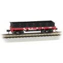 Old-Time Wood Gondola - Ready to Run -- Western & Atlantic 121 (red), N Bachmann Industries 15451