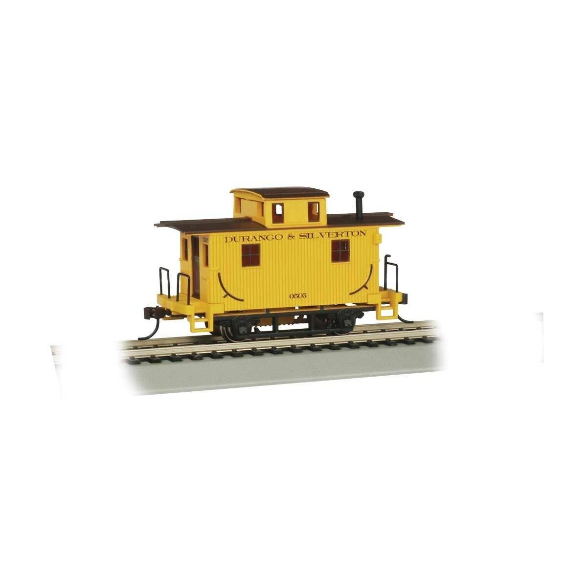 Wood 4-Wheel Bobber Caboose - Ready to Run - Silver Series(R) -- Durango & Silverton 0505 (yellow, brown), HO Bachmann Industrie