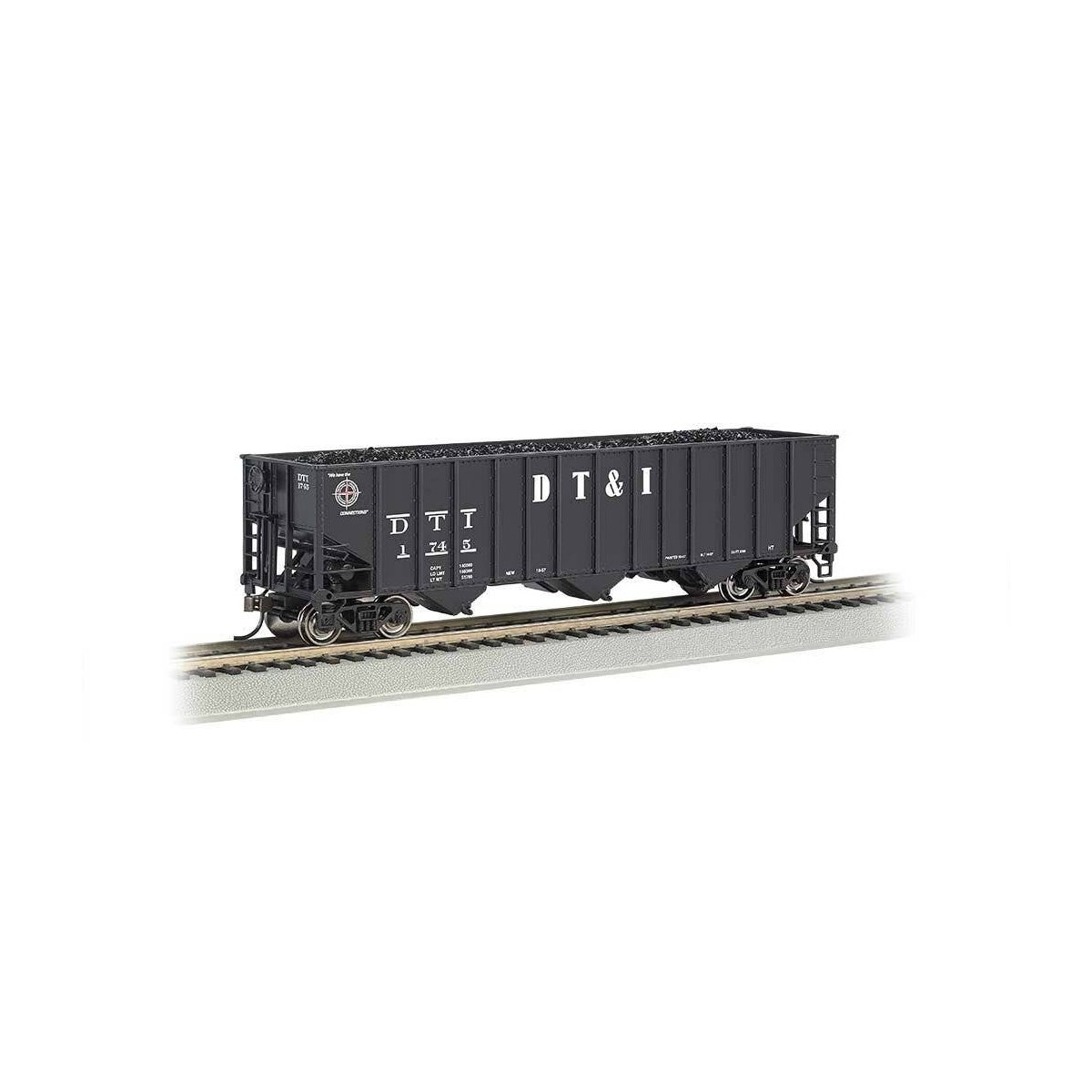 Bethlehem Steel 3-Bay 100-Ton Open Hopper - Ready to Run - Silver Series(R) -- Detroit, Toledo & Ironton, HO Bachmann Industries