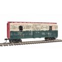 40′ Animated Stock Car with Reindeer - Ready-to-Run - Silver Series(R) -- North Pole & Southern 12040 (Reindeer Transport red,