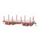 18′ Wood Flatcar - Spectrum(R) -- Data Only (Oxide Red) pkg(2), On30 Bachmann Industries 26511