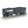 Bethlehem Steel 3-Bay 100-Ton Open Hopper - Ready to Run - Silver Series(R) -- Norfolk Southern 145275 (black, white), HO Bachma