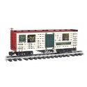Animated Stock Car w/Reindeer - Ready to Run -- North Pole & Southern 1225 (white, green, red), G, Bachmann Industries 98704