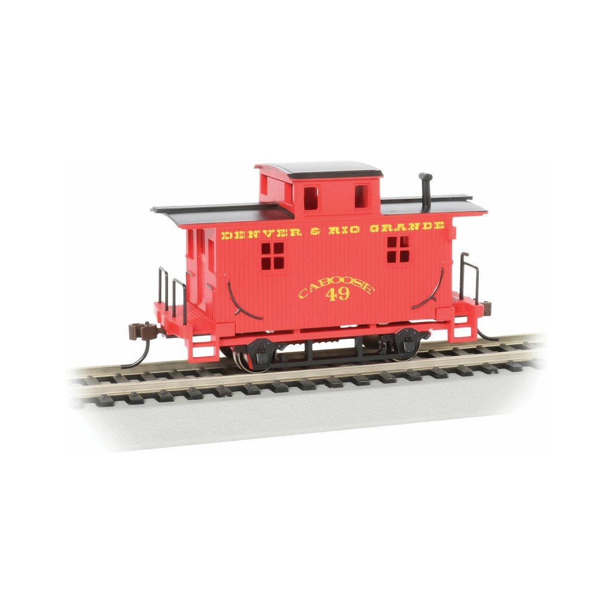 4-Wheel Wood Bobber Caboose - Ready to Run - Silver Series(R) -- Denver & Rio Grande Western, HO Bachmann Industries 18407