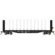 52′ Centerbeam Bulkhead Flatcar - Ready to Run -- Northern Pacific 67080 (black), HO Bachmann Industries 12904