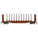 52′ Centerbeam Bulkhead Flatcar - Ready to Run -- BNSF Railway 615818 (Boxcar Red), HO, Bachmann Industries 12905