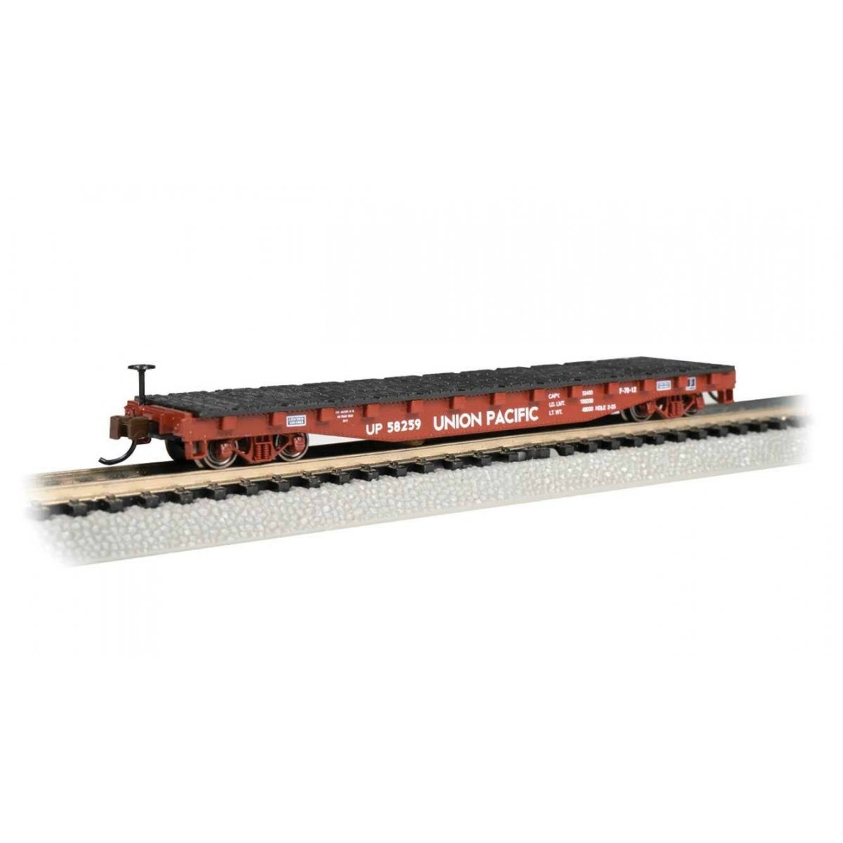 52′ Steel Flatcar - Ready to Run -- Pennsylvania Railroad 475465 (Tuscan), N Bachmann Industries 17353