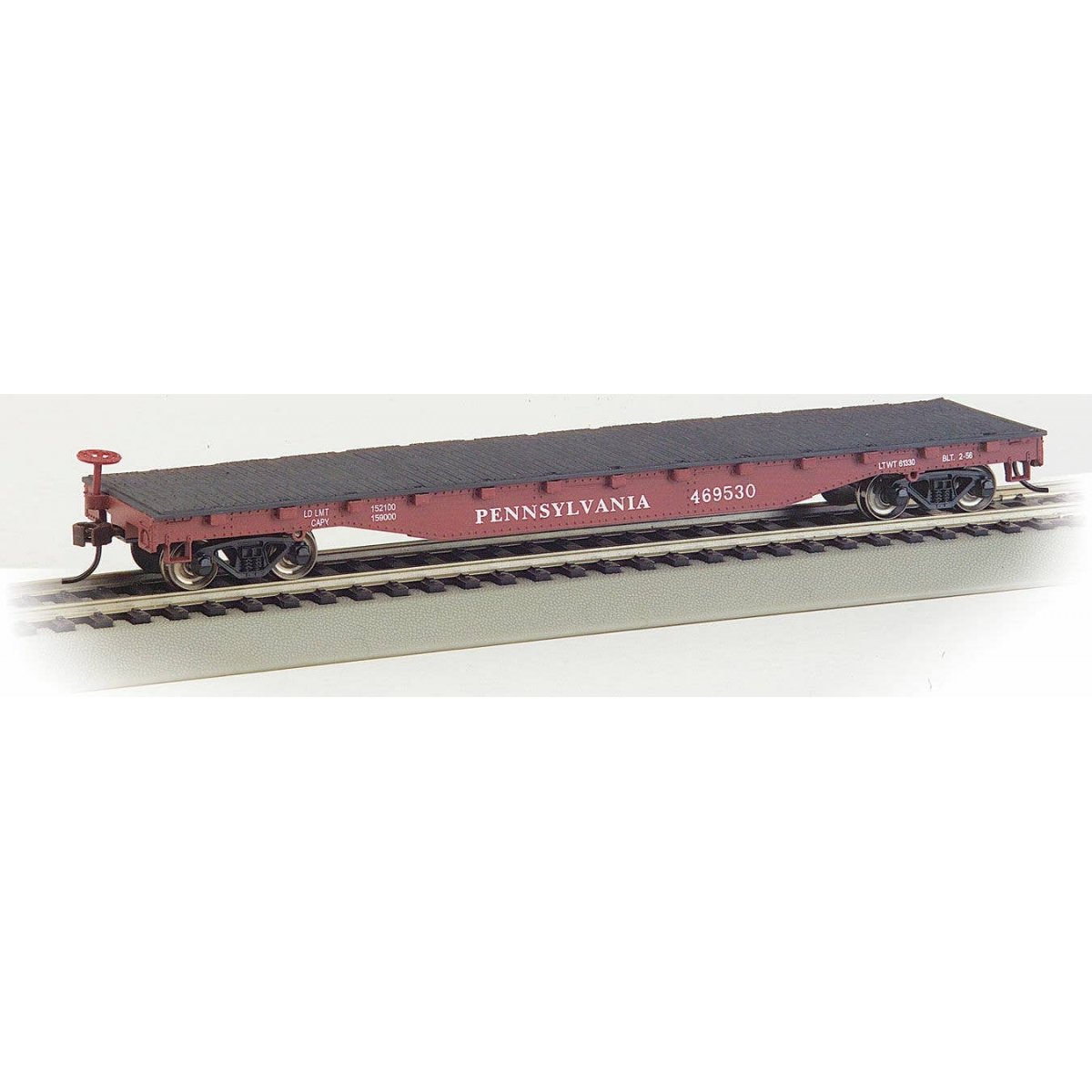 52′ Flatcar - Ready to Run - Silver Series(R) -- Pennsylvania Railroad, HO Bachmann Industries 17314