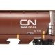 Canadian Cylindrical 4-Bay Grain Hopper - Ready to Run - Silver Series(R) -- Canadian National 377375 (Boxcar Red, CN Noodle), H