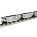 BethGon Coalporter 8-Pack - Ready to Run -- BNSF Railway (silver, Boxcar Red, orange, black, Wedge Logo), N, Kato USA Inc 106463