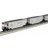 BethGon Coalporter 8-Pack - Ready to Run -- BNSF Railway (silver, Boxcar Red, orange, black, Wedge Logo), N Kato USA Inc 1064633