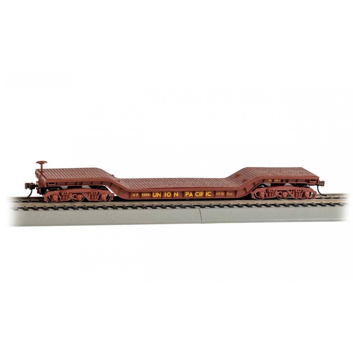 52′ Depressed-Center Flatcar - Ready to Run - Silver Series(R) -- Union Pacific 50001, HO Bachmann Industries 18338