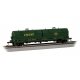 55′ Coil Car with Angled Hoods and Load - Ready to Run -- Reading 99143 (green, yellow), HO Bachmann Industries 71427