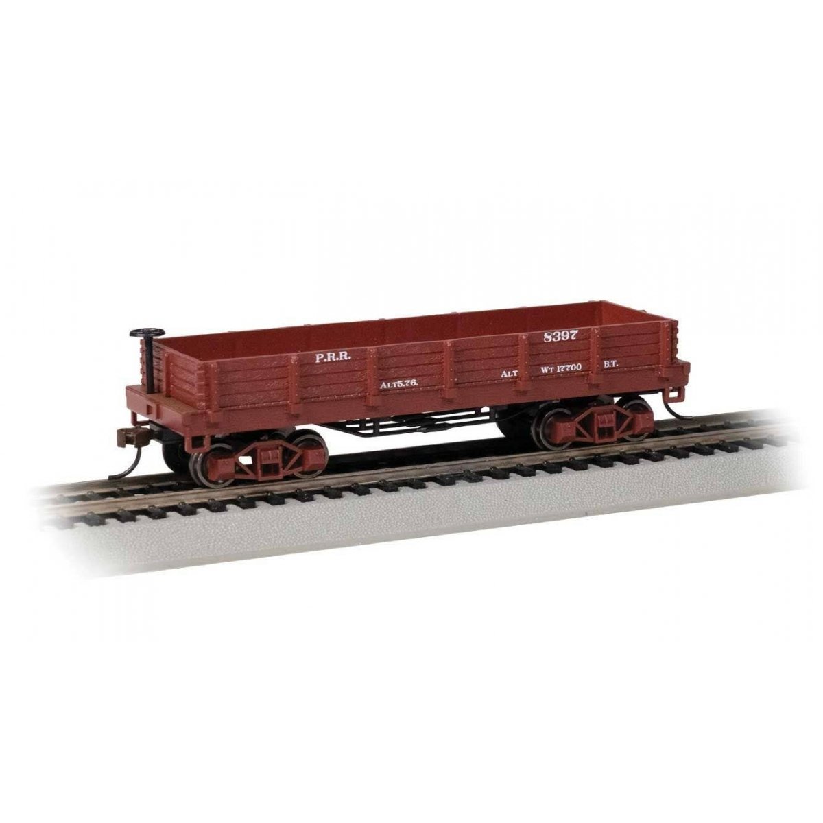 Old-Time Wood Gondola - Ready to Run -- Pennsylvania Railroad 8397 (Boxcar Red), HO Bachmann Industries 15406