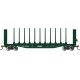 52′ Centerbeam Bulkhead Flatcar - Ready to Run -- BC Rail 52423 (green), HO Bachmann Industries 12901
