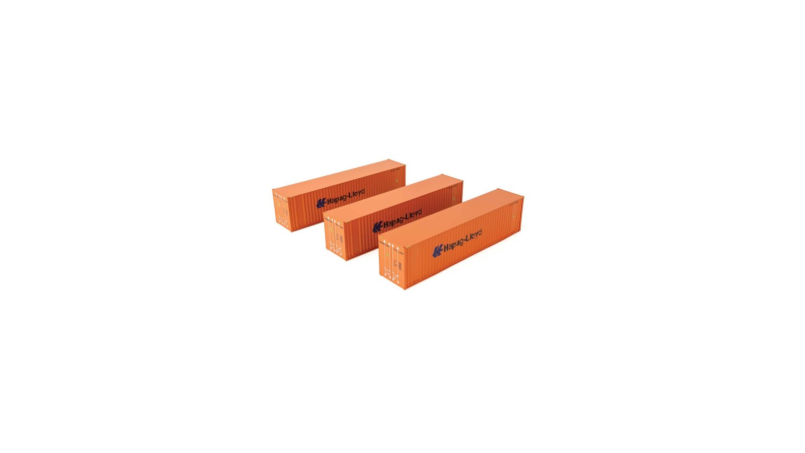 Walthers # 8254 40' Hi-cube Corrugated Container Hapag Lyd