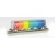 Canadian Cylindrical 4-Bay Grain Hopper - Ready to Run - Silver Series(R) -- Canadian National (Demonstrator Rainbow Colors on S