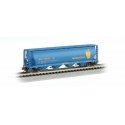 Canadian Cylindrical 4-Bay Grain Hopper - Ready to Run - Silver Series(R) -- Alberta Heritage Fund ALNX (blue, yellow), N, Bachm