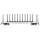52′ Centerbeam Bulkhead Flatcar - Ready to Run -- Soo Line 5060 (white), HO Bachmann Industries 12906