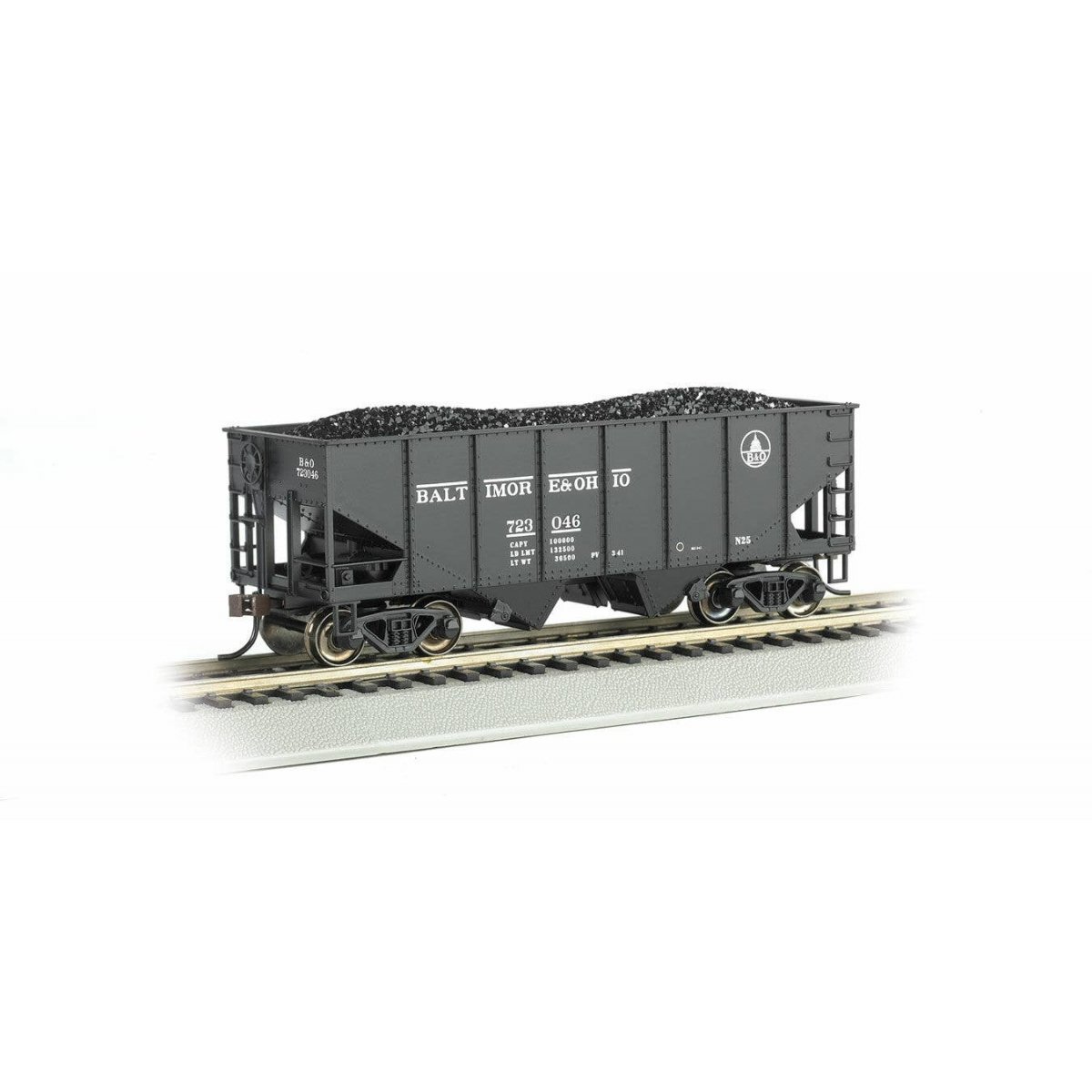 USRA 55-Ton Outside-Braced Hopper w/Load - Ready to Run - Silver Series(R) -- Baltimore & Ohio 723046, HO Bachmann Industries 19
