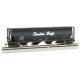 Canadian Cylindrical 4-Bay Grain Hopper, Flashing FRED - Ready to Run -- Canadian Pacific 386502 (black, Script Lettering), HO B