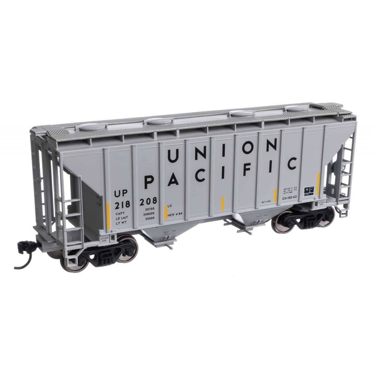 37′ 2980 Cubic-Foot 2-Bay Covered Hopper - Ready to Run -- Union Pacific(R) 218208, HO WalthersMainline 7994