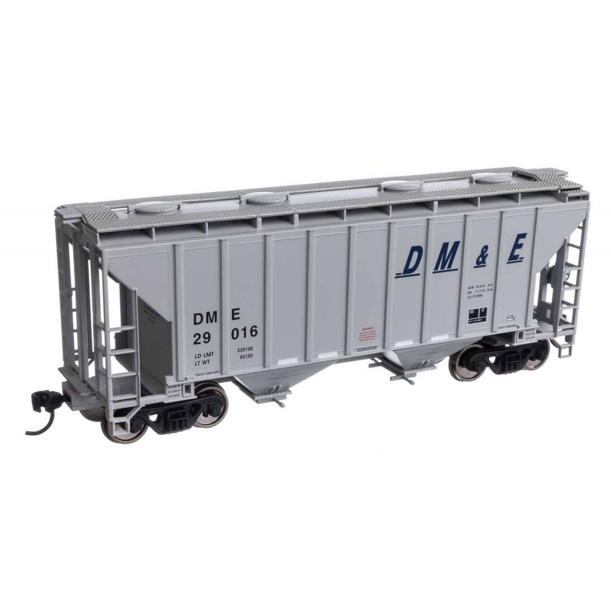 37′ 2980 Cubic-Foot 2-Bay Covered Hopper - Ready to Run -- Dakota, Minnesota & Eastern 29016, HO WalthersMainline 7982