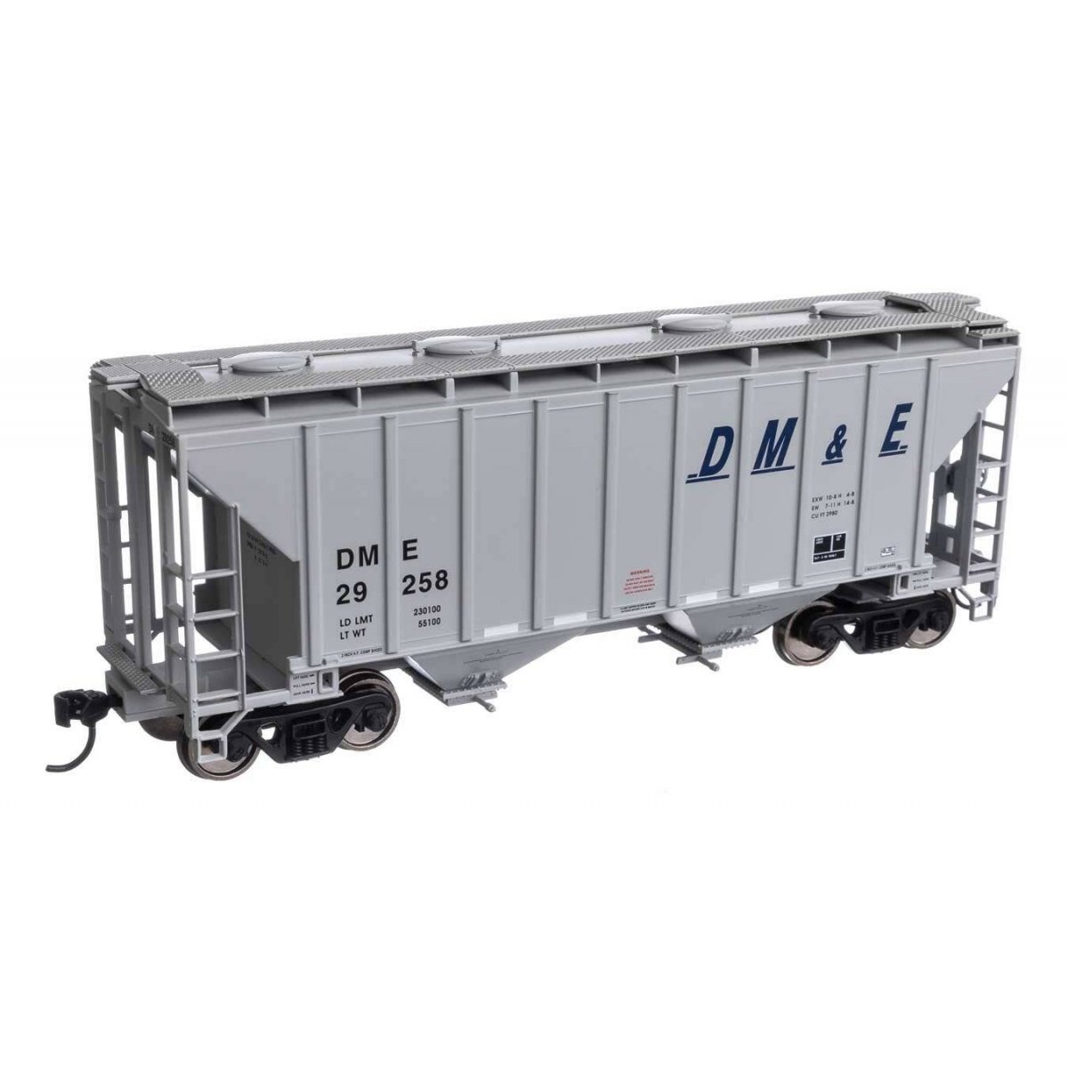 37′ 2980 Cubic-Foot 2-Bay Covered Hopper - Ready to Run -- Dakota, Minnesota & Eastern 29258, HO WalthersMainline 7984