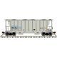 Portec 3000 2-Bay Covered Hopper - Ready to Run - Master(R) Plus -- Midwest Railcar MCEX 330224 (gray, black), HO Atlas Model Ra
