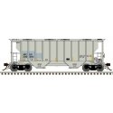 Portec 3000 2-Bay Covered Hopper - Ready to Run - Master(R) Plus -- Midwest Railcar MCEX 330224 (gray, black), HO, Atlas Model R