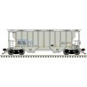 Portec 3000 2-Bay Covered Hopper - Ready to Run - Master(R) Plus -- Midwest Railcar MCEX 330224 (gray, black), HO Atlas Model Ra
