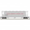 ACF 3-Bay Cylindrical Hopper - Ready to Run -- Ziegler Chemical 44048 (gray, red), HO Atlas Model Railroad Co. 20007188