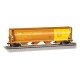 Canadian Cylindrical 4-Bay Grain Hopper - Ready to Run - Silver Series(R) -- Government of Canada (orange, yellow, Large Wheat S