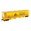 59′ Cylindrical Hopper - Ready to Run -- Alcan UNPX 121412 (yellow, black English & French lettering, round hatches, HO, Walth