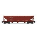 AAR 70-Ton 3-Bay Hopper w/Load - Ready to Run -- Santa Fe 183357 (GA-73, Boxcar Red)