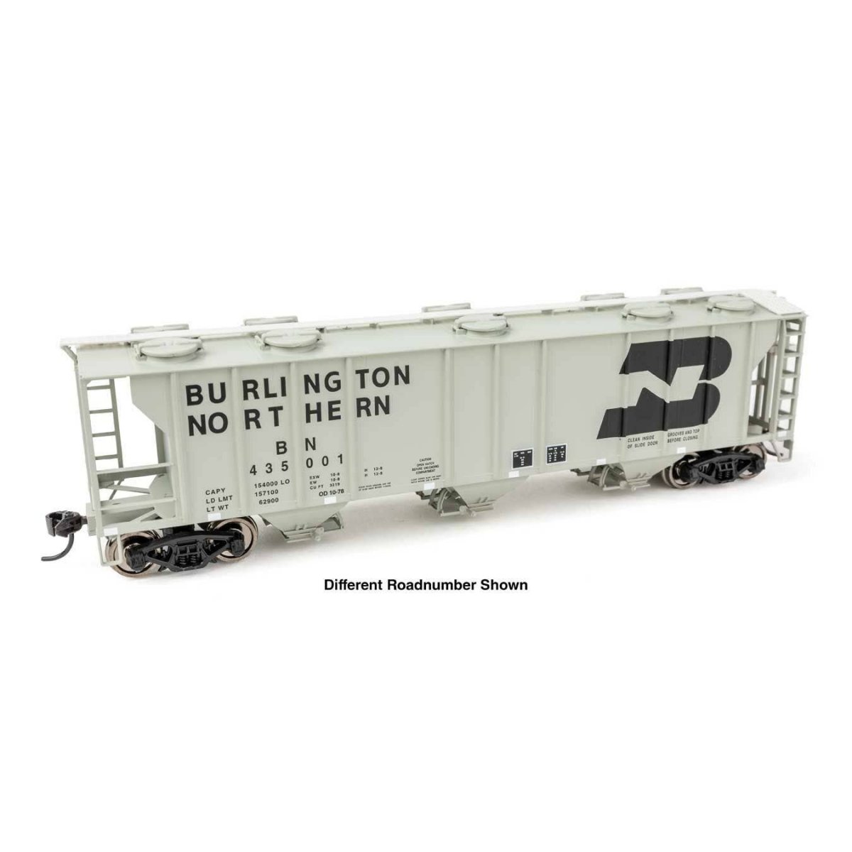 50′ Pullman-Standard PS-2 2893 3-Bay Covered Hopper - Ready to Run -- Burlington Northern 435114, HO WalthersMainline 7044