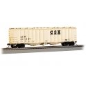 GATX 4180 Airslide Covered Hopper - Ready to Run -- CSX 201354 (pale yellow, black), HO, Bachmann Industries 70617