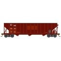 100-Ton 3-Bay Open Hopper - Ready to Run - Executive Line -- Detroit & Mackinac 5910 (Patched, Boxcar Red)