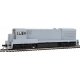 GE U30B Low Nose Phase II No Nose Headlight - Standard DC - Master(R) Silver -- Undecorated, HO Atlas Model Railroad Co. 1000043