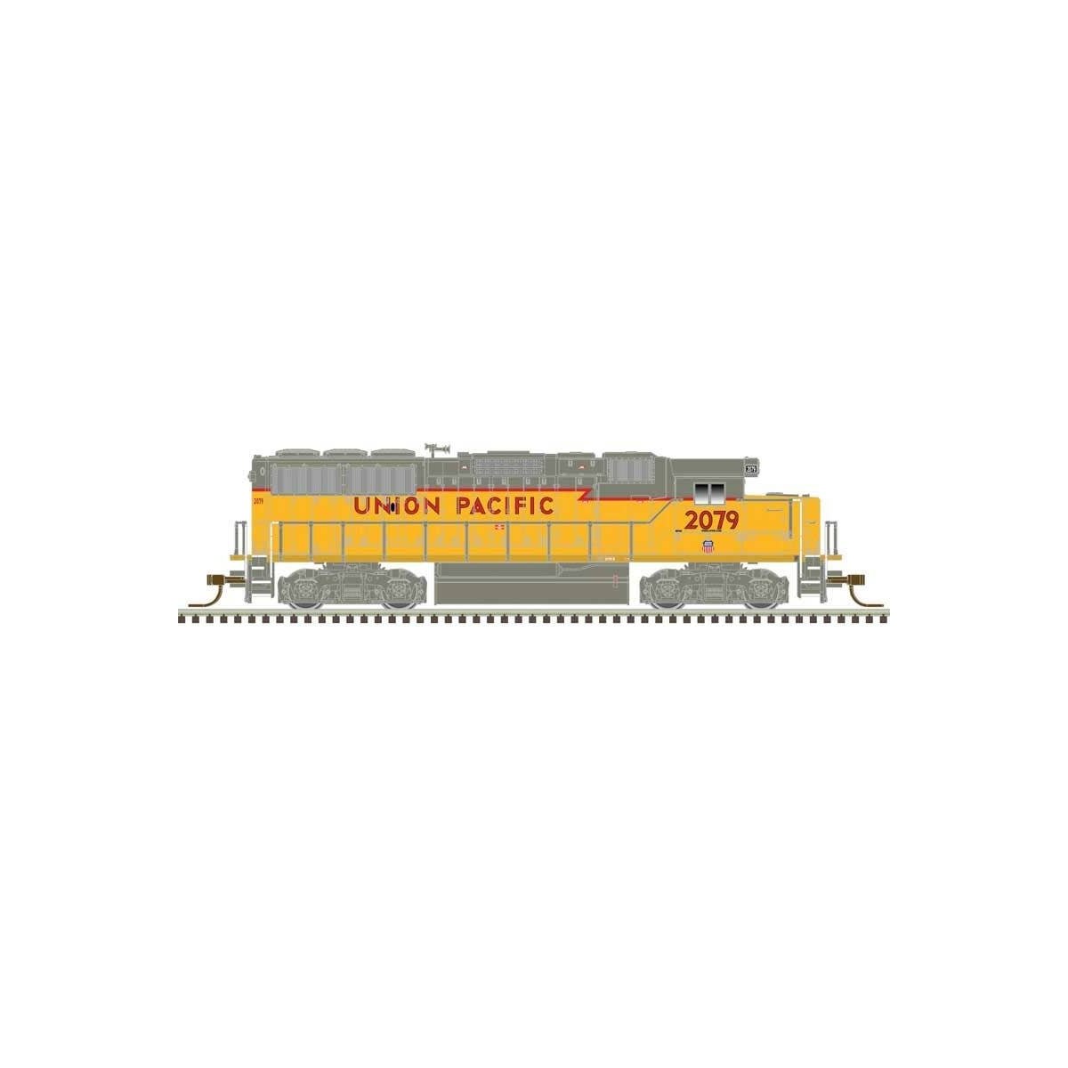 EMD GP60 - Standard DC - Master(TM) Silver -- Union Pacific 2079 (yellow, red, gray), N Atlas Model Railroad Co. 40004905